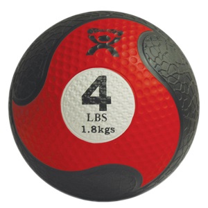 CANDO FIRM MEDICINE BALL - 8 INCH DIAMETER - RED - 4 LB